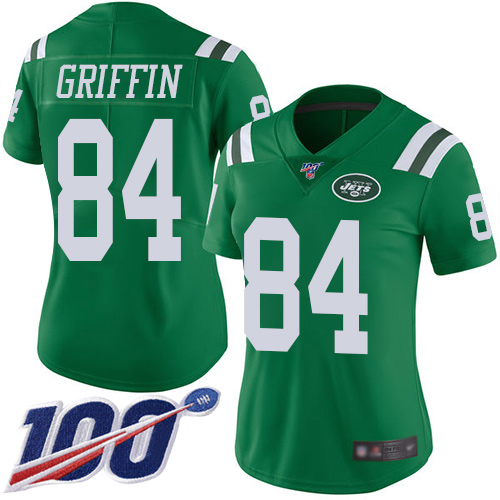 New York Jets Limited Green Women Ryan Griffin Jersey NFL Football #84 100th Season Rush Vapor Untouchable->women nfl jersey->Women Jersey